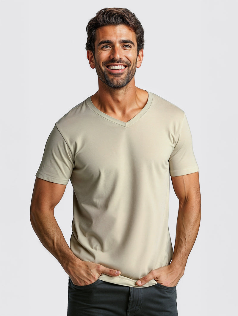 Slim Fit V-Neck Tee-1