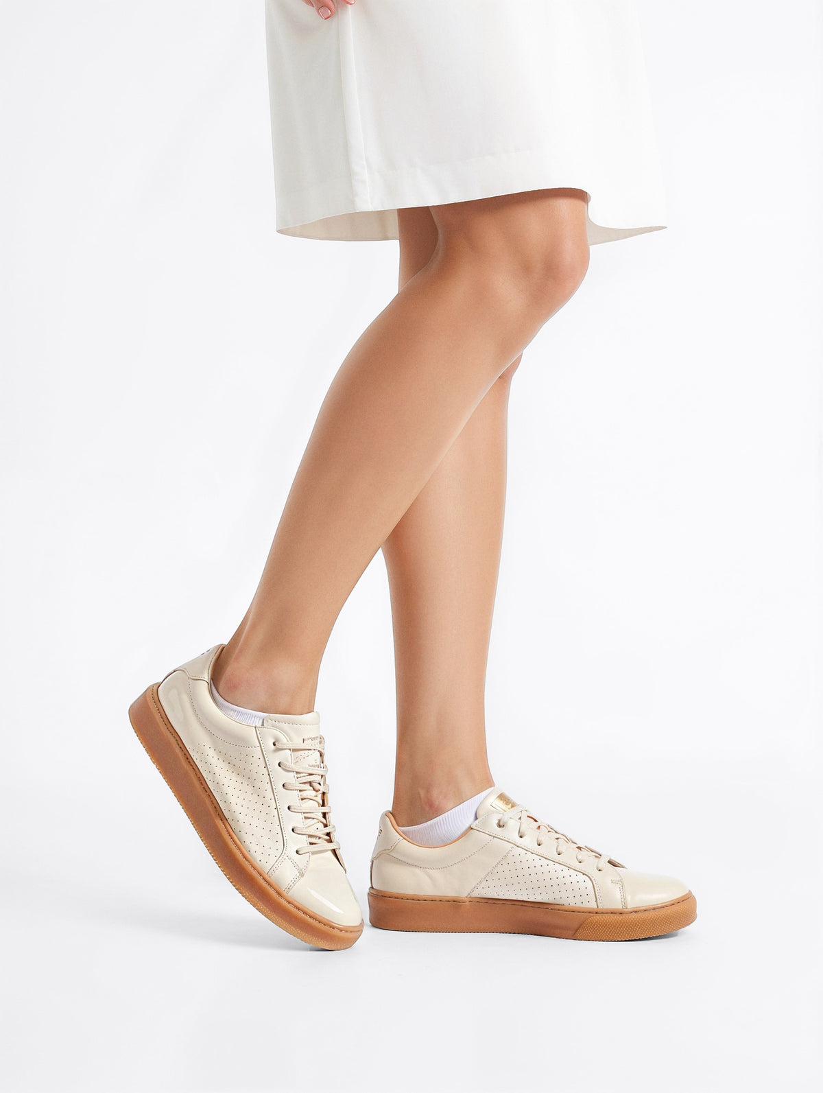 Low-Top Perforated Sneakers-2
