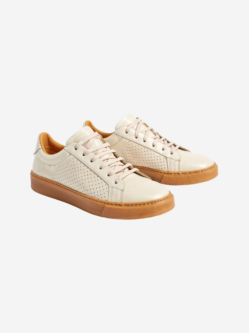 Low-Top Perforated Sneakers-1