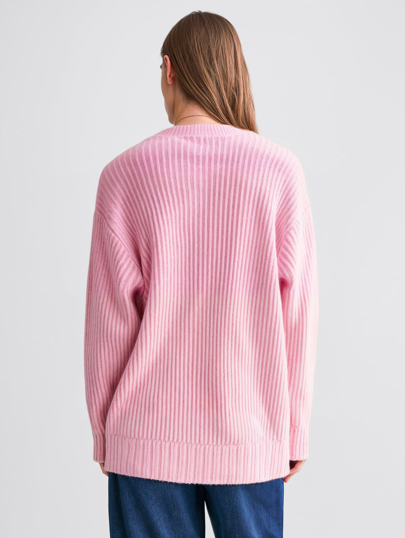 Ribbed Button Cardigan-3
