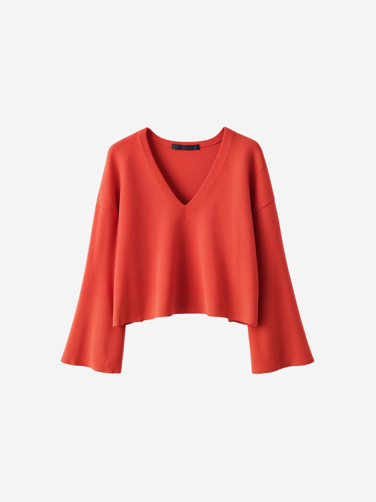 Wide Sleeve V-Neck Sweater