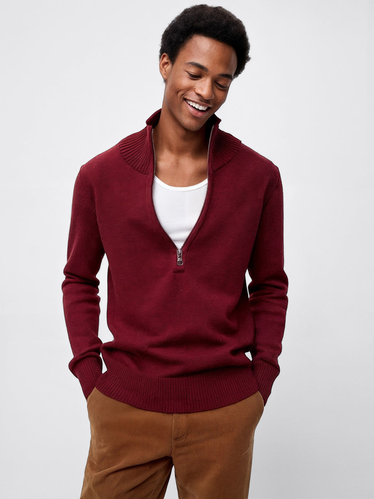 Half-Zip Knit Sweater
