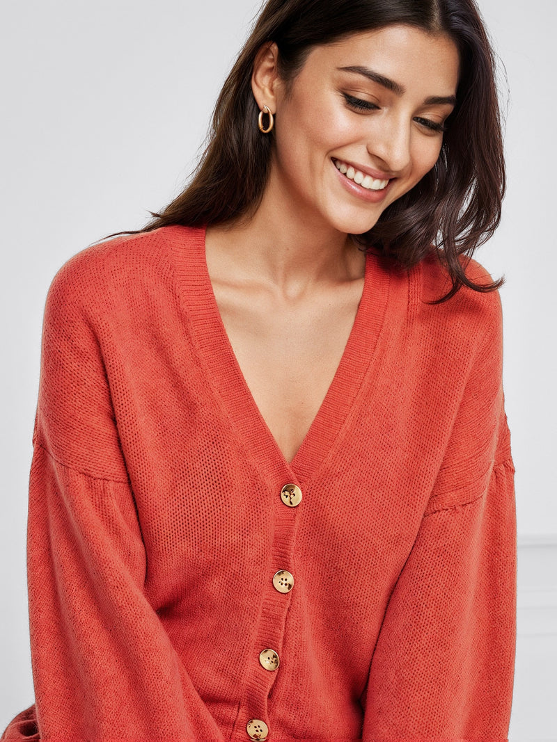 Button-Front Knit Cardigan-1