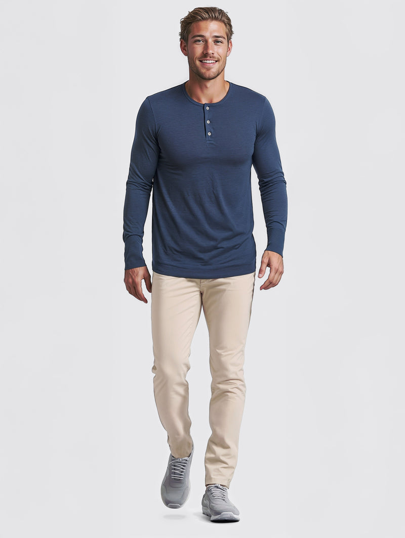 Slim Fit Henley Top-1